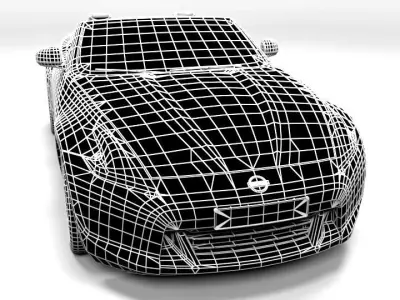 NISSAN 370Z CABRIO OPEN LOWPOLY Low-poly 3D model