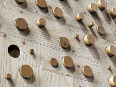 Panel wood board hole n2 3D model