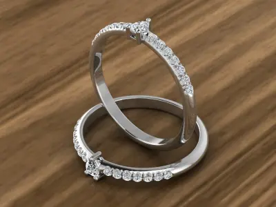 Diamond Jewelry Ring 3D print model