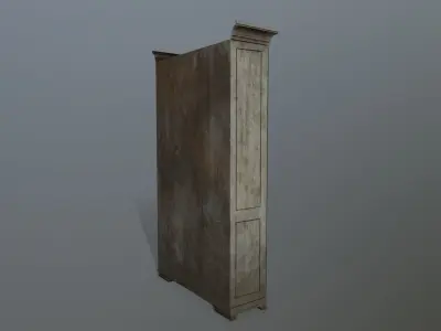 Cupboard 1 wooden cabinet Low-poly 3D model