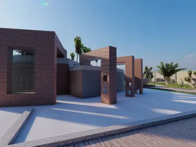 Casa Scene-villa-modern house-Dolfin villa 3D model