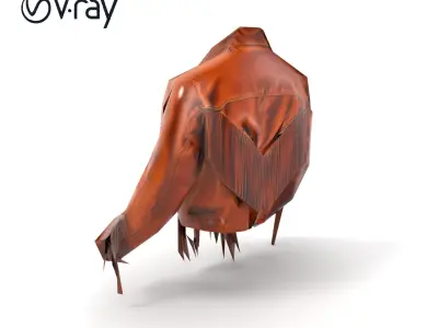 Fringed Suede Jacket Vintage Style model pack Low-poly 3D model
