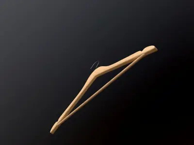 Clothes hanger Low-poly 3D model