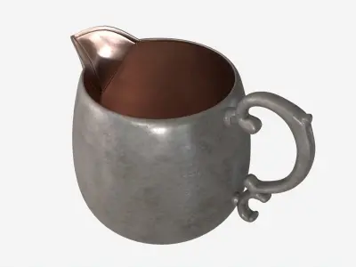 Old Metal Creamer 3D model