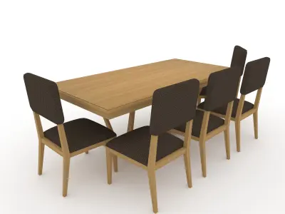 Dining Set 6 3D model