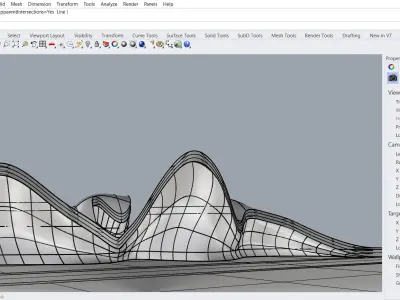Futuristic Curvature Family Pavilion 3D model