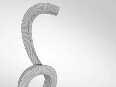 Stretching Siamese Cat 3D model