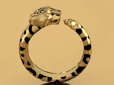 Leopard Ring 3D print model