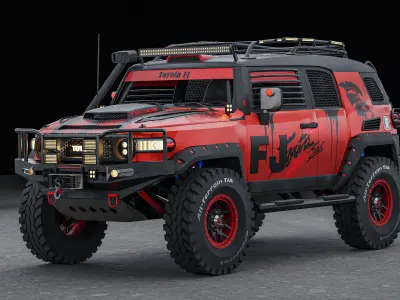 Toyota FJ Cruiser rally car 3D model