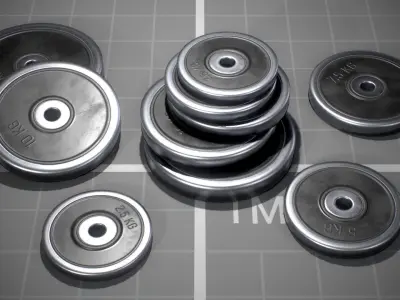 Gym Equipment Low-poly 3D model