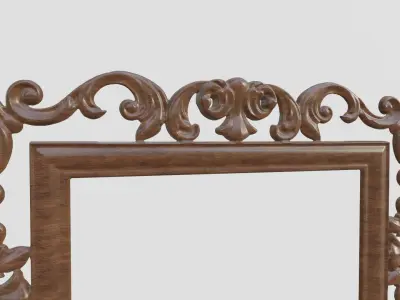 Wood Carved Frame 3D print model