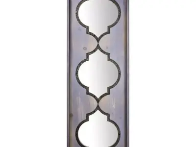 Rectangle Wood Wall Mirror 3D model buy
