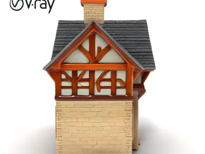 Charming Tudor House Model Pack Low-poly 3D model