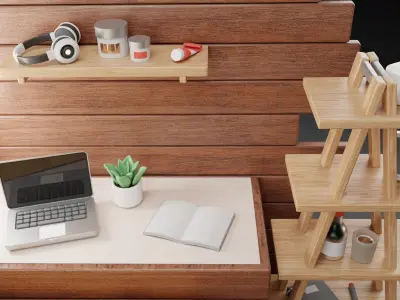 Cozy room 3D model