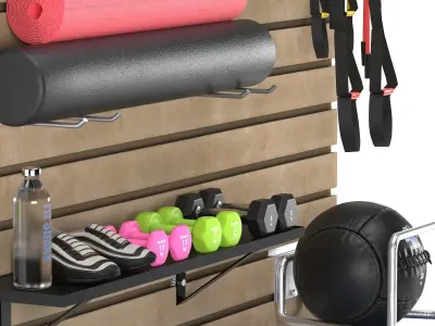 StoreWALL Deluxe Home Gym Fitness Low-poly 3D model