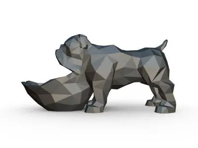 candy bowl English bulldog 3D print model
