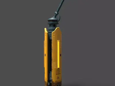 Sci Fi searchlight Free low-poly 3D model