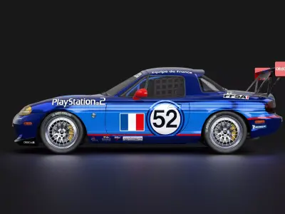 MX-5 NBFL Miata 2002 LeMans Livery Low-poly 3D model