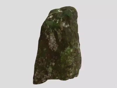 High Precision Moss Covered Rock  3D AssetKit PBR Low-poly  3D model