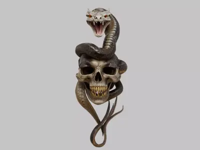 3D Serpent Model Low-poly 3D model
