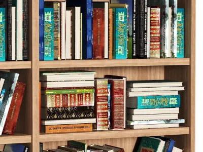 Classic Books Low-poly 3D model