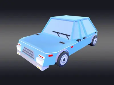 Cartoonish Small Car 3D model