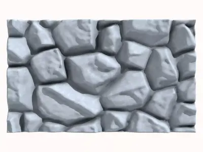 Layered Quartzite Wall Panel 3D model
