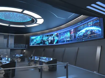 monitoring Center Command Center 3D model