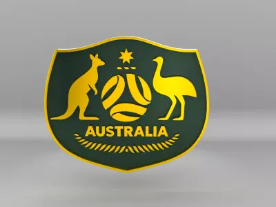 Australia National Soccer Team Logo 3D model