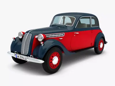 Retro Car Coupe v 1 3D model