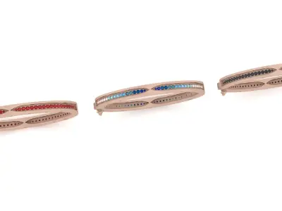 Luxury Bracelet - Bangle 0049 - 3 size 3D print model