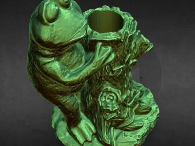 froggy candle holder decoration 3D print model