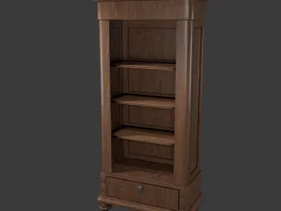 Classic Office Bookcase Low-poly 3D model Low-poly 3D model