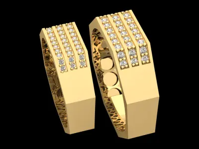 8-sided set rings 3D print model