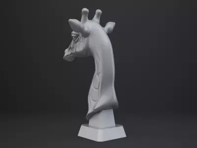 Giraffe Bust - Animal Figurine 3D print model