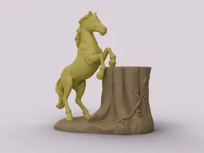 Majestic Horse Planter-Pen Holder-Sculpture 3D print model