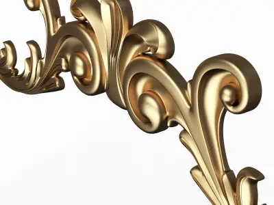 Carved Plaster Molding Decoration 031 Low-poly 3D model