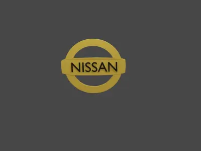 Nissan 3D Logo Low-poly 3D model