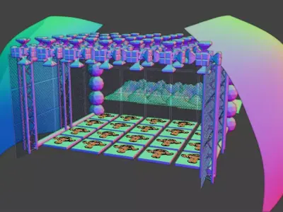 the stage by my visualization Free 3D model