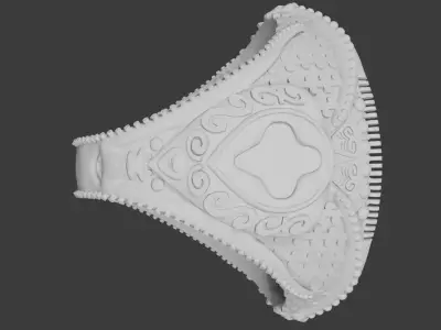 Stylized Ring for 3D Print - Render Free 3D print model