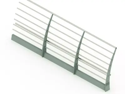 metal bridge fence  3D model