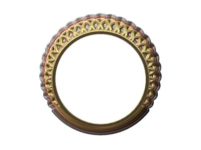 Wireframe dome ring 3D print model