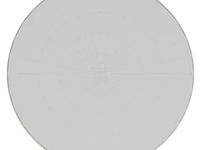 Abstract Contemporary Round Rug 3D model