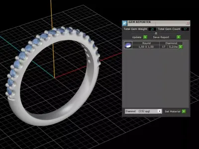 ring woman 3D print model 3