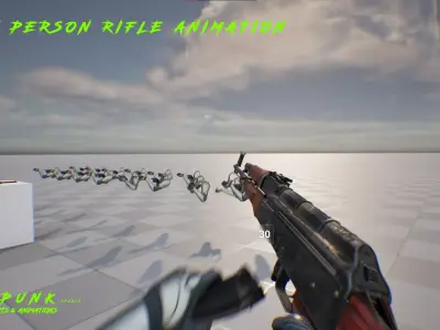 First Person Rifle Animation 3D model