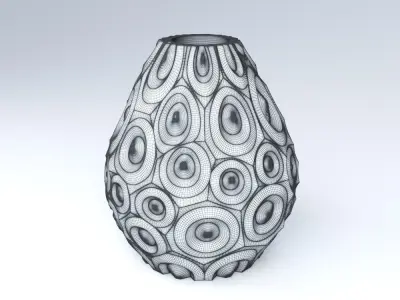 Rings Vase 3D print model
