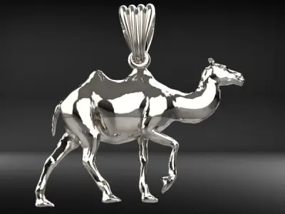 Camel Pendant Necklace Charm Bracelet Jewelry 3D print model