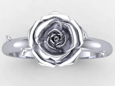 Rose Ring - Flower Ring - Anel Rosa 3D print model
