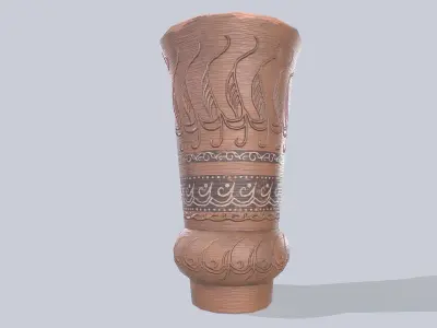 Clay pot Low-poly 3D model