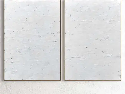 Plaster Two Photo Frame 184 Low-poly 3D model